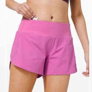 Lululemon Speed Up Short Long 4”in Magenta